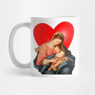 Santa Maria - Our Lady - Loving Mother with her baby Jesus Mug